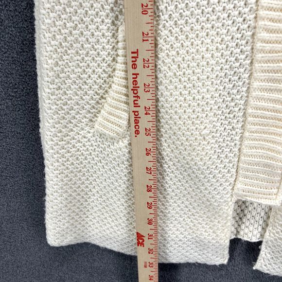 Apostrophe Cardigan Womens XL Beige Knit Sweater Sleeveless snap button pockets‎ - Picture 6 of 16